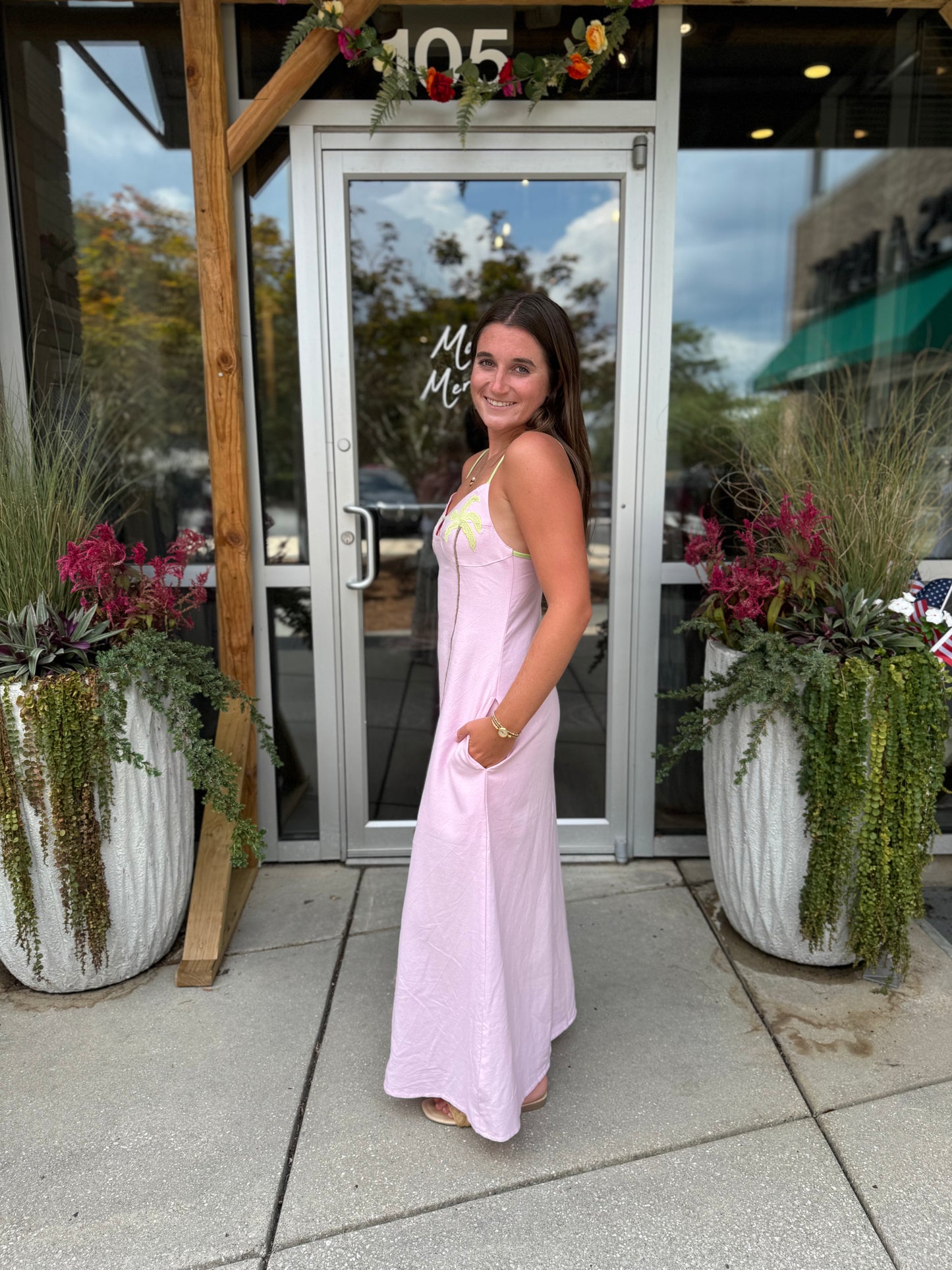 Aria Palm Dress