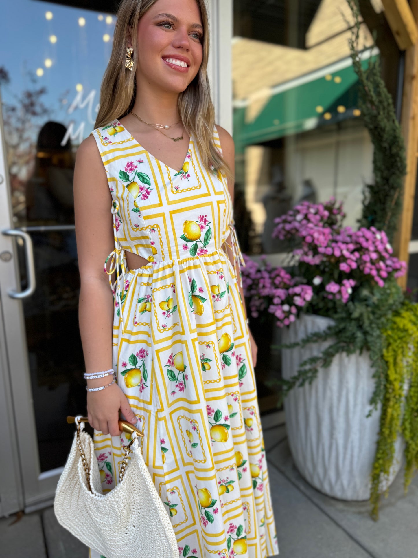 Santorini Citrus Midi Dress