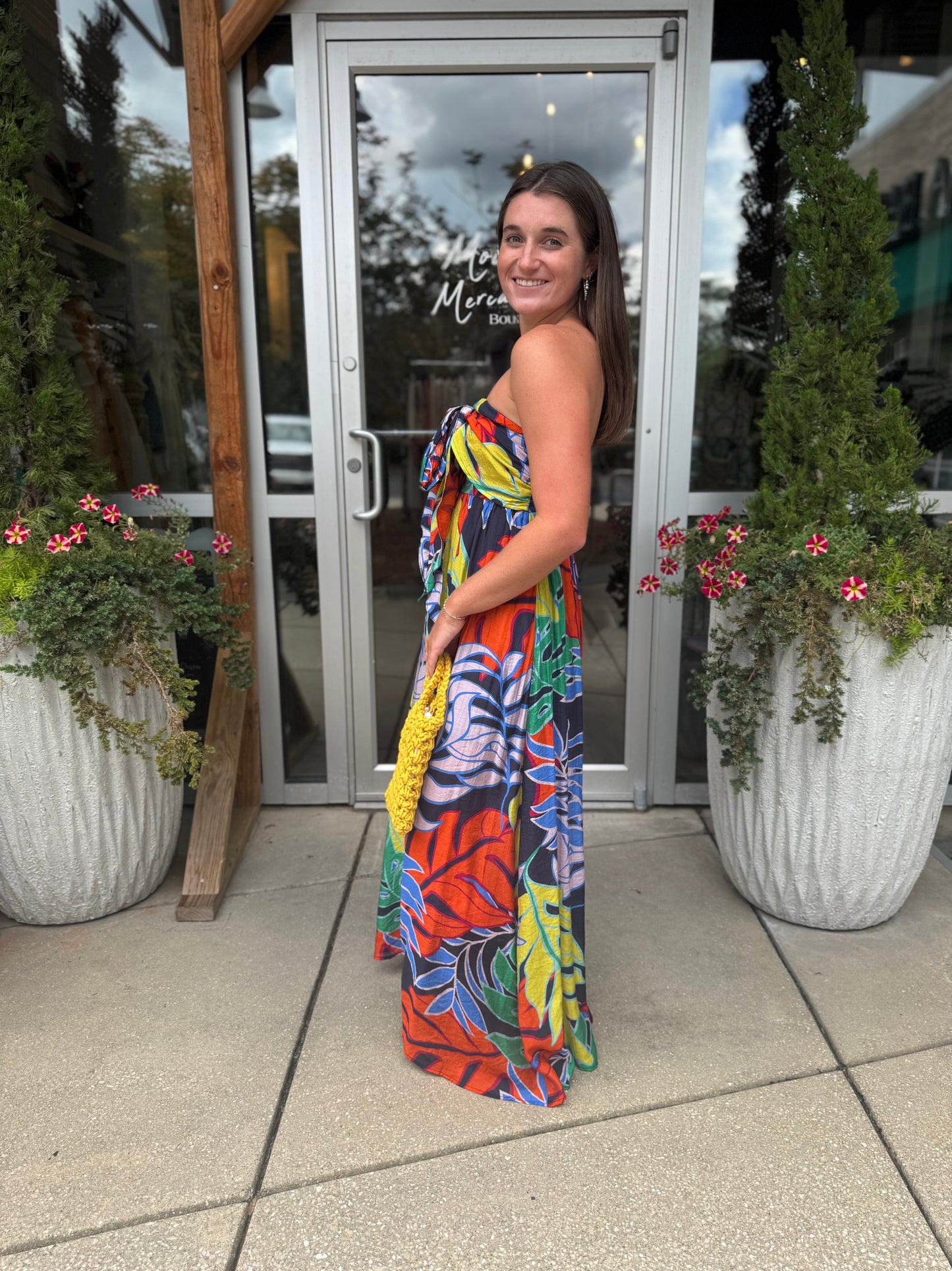 Midnight Tropical Maxi Dress