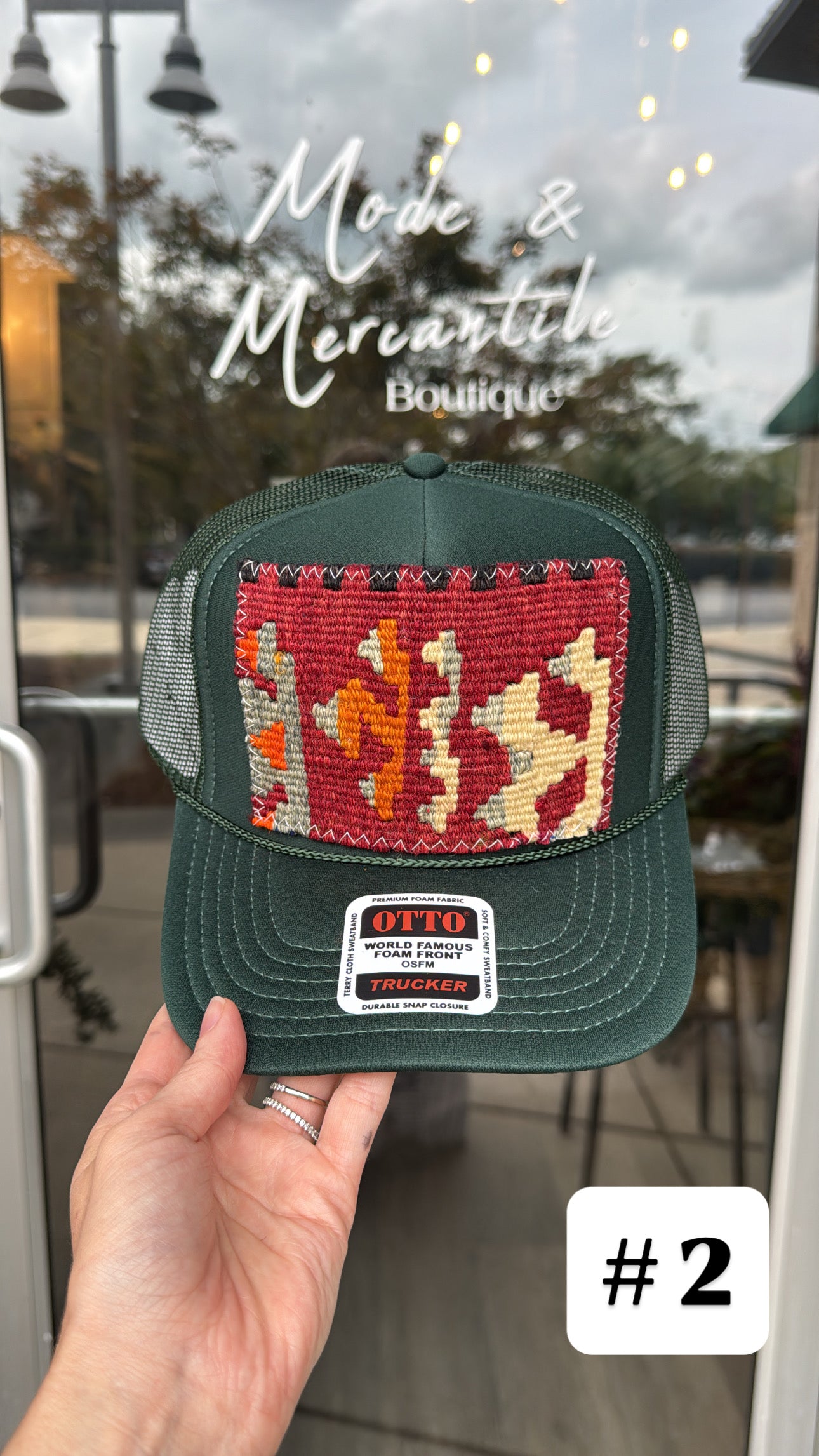 Forrest Green Orijinal Kilim Patch Trucker Hat