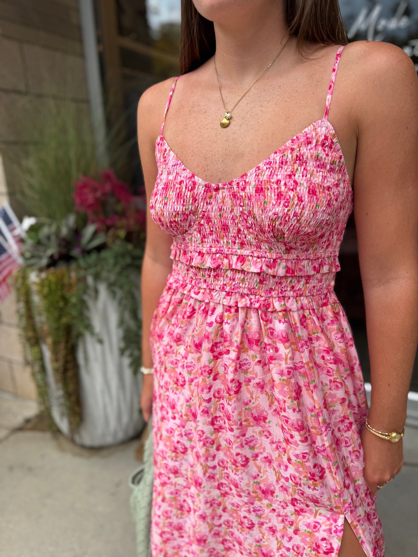 Rosy Breeze Maxi Dress