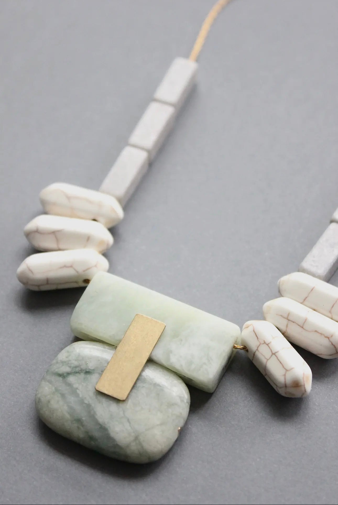 Mint Geometric Necklave