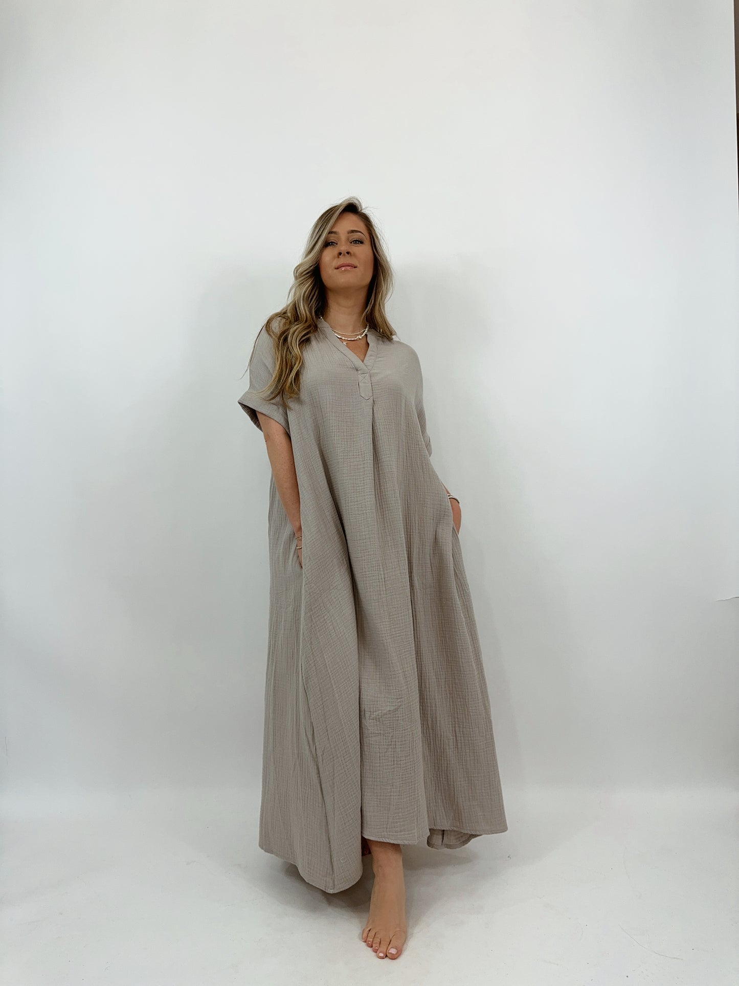 Cotton Gauze Midi Dress