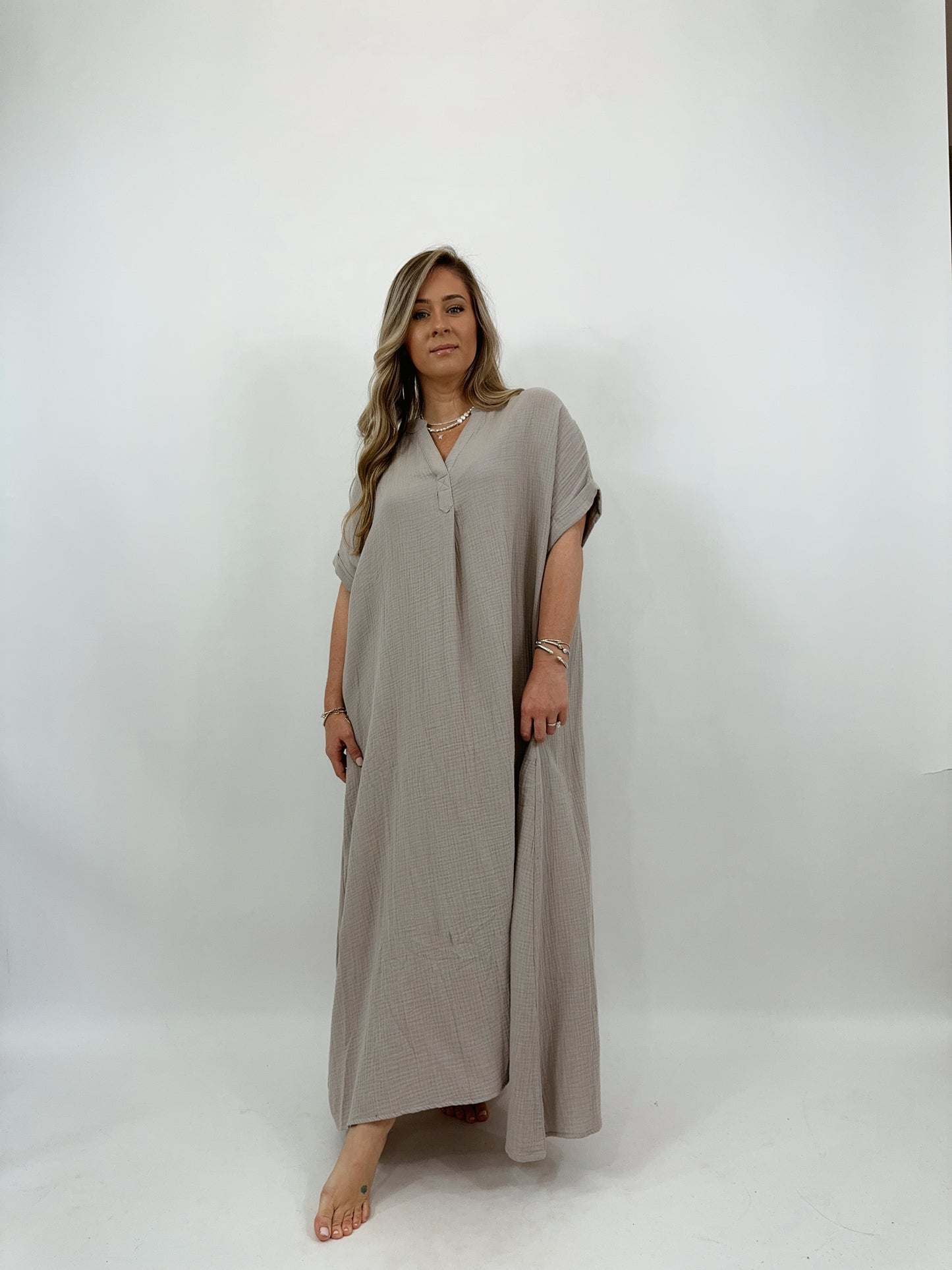 Cotton Gauze Midi Dress