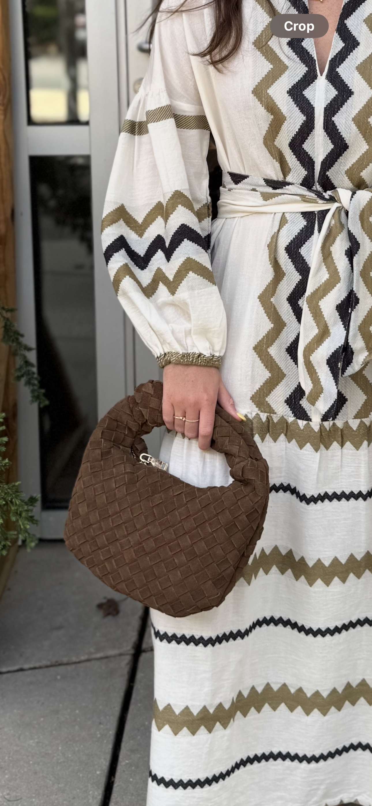 Suede Woven Bag