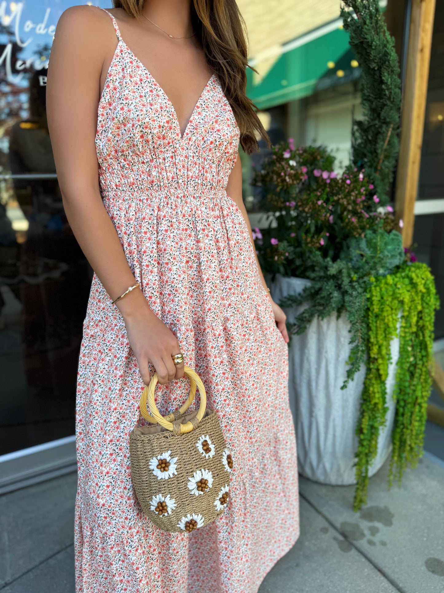 Peach Bloom Maxi Dress