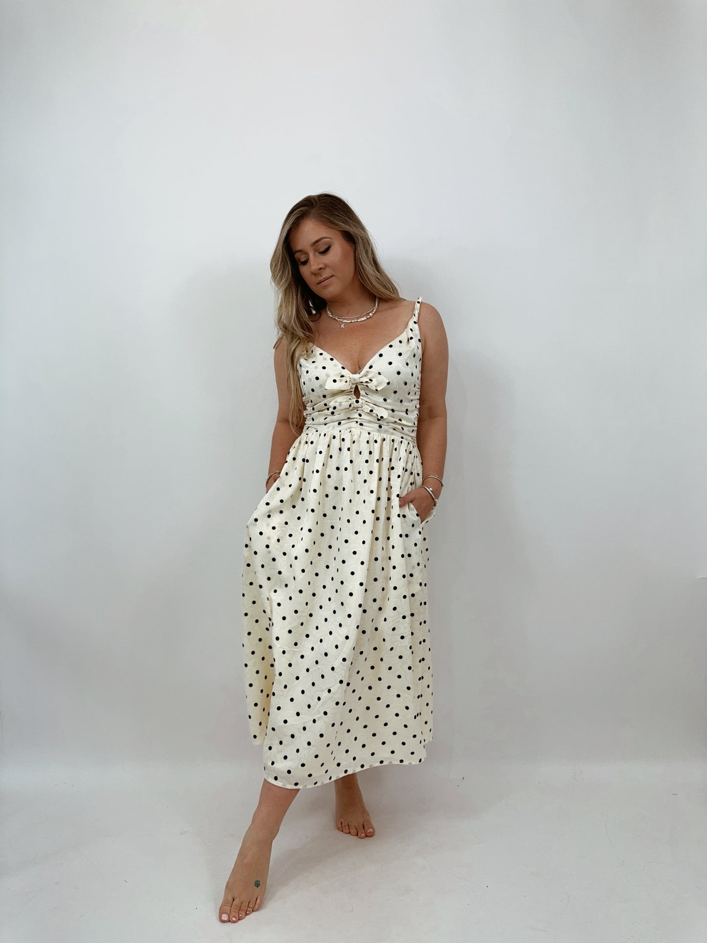 Polka Dot Midi Dress