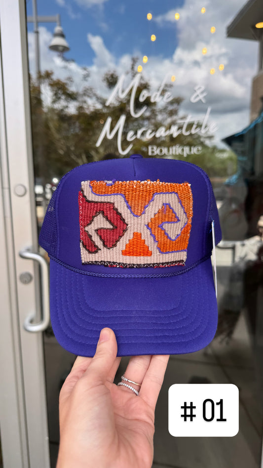 Purple Orijinal Kilim Patch Trucker Hat