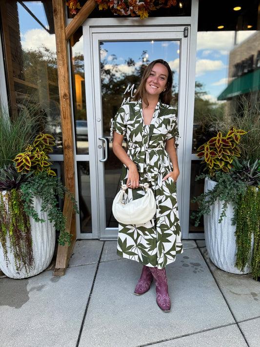 Emerald Canopy Shirt Dress