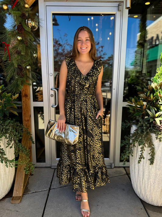 Lace Ruffle Maxi Dress