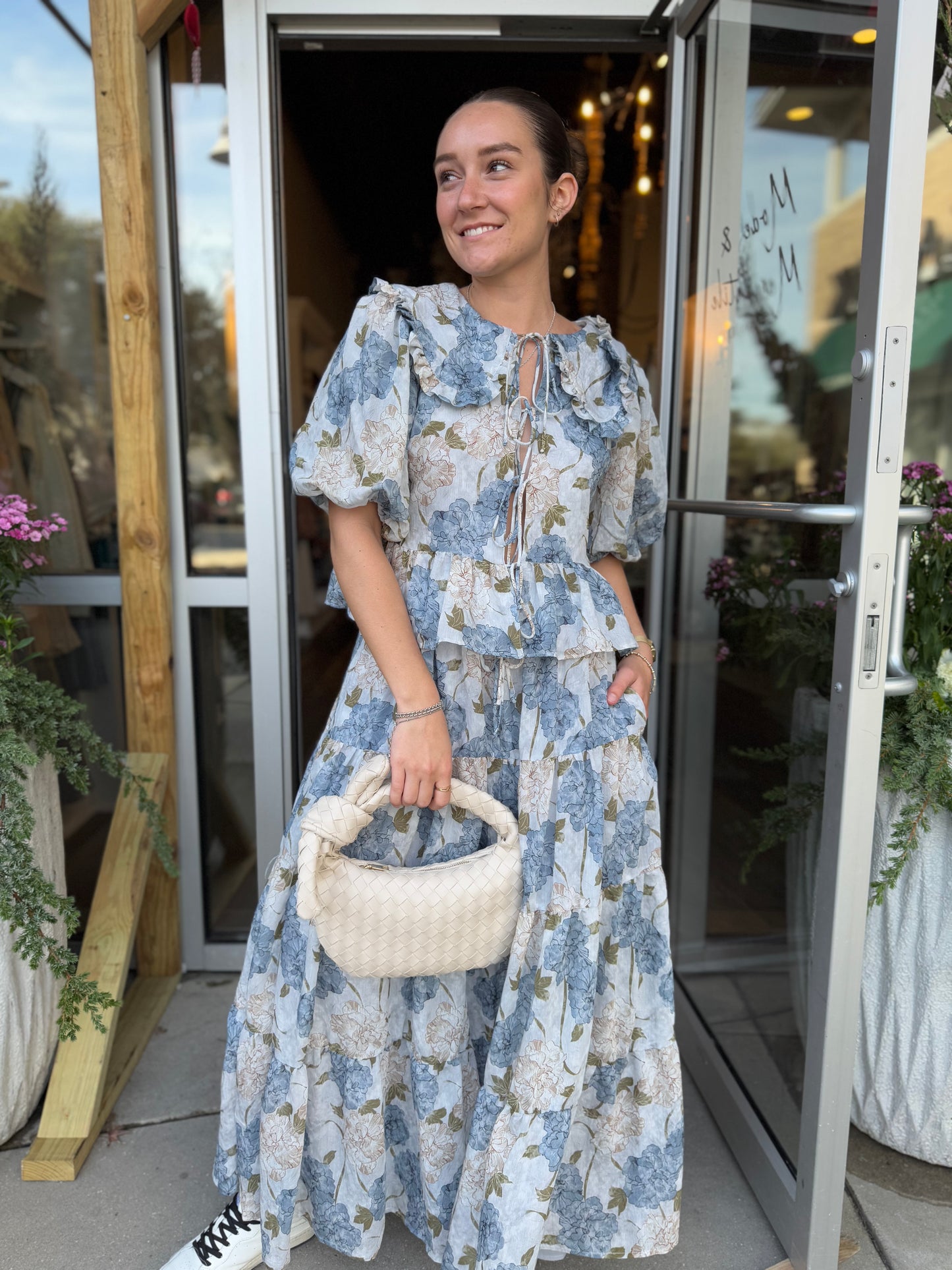 Blue Peony Blouse