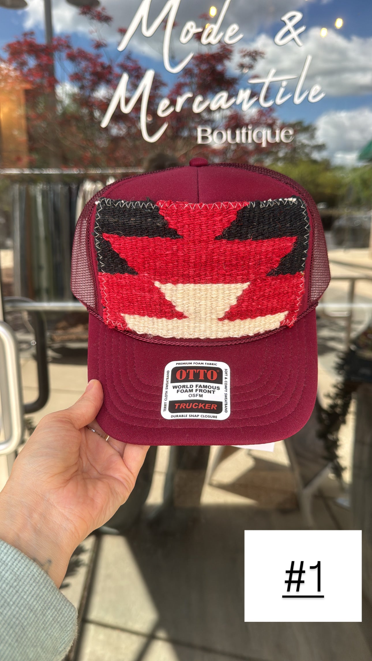 Garnet Orijinal Kilim Patch Trucker Hat