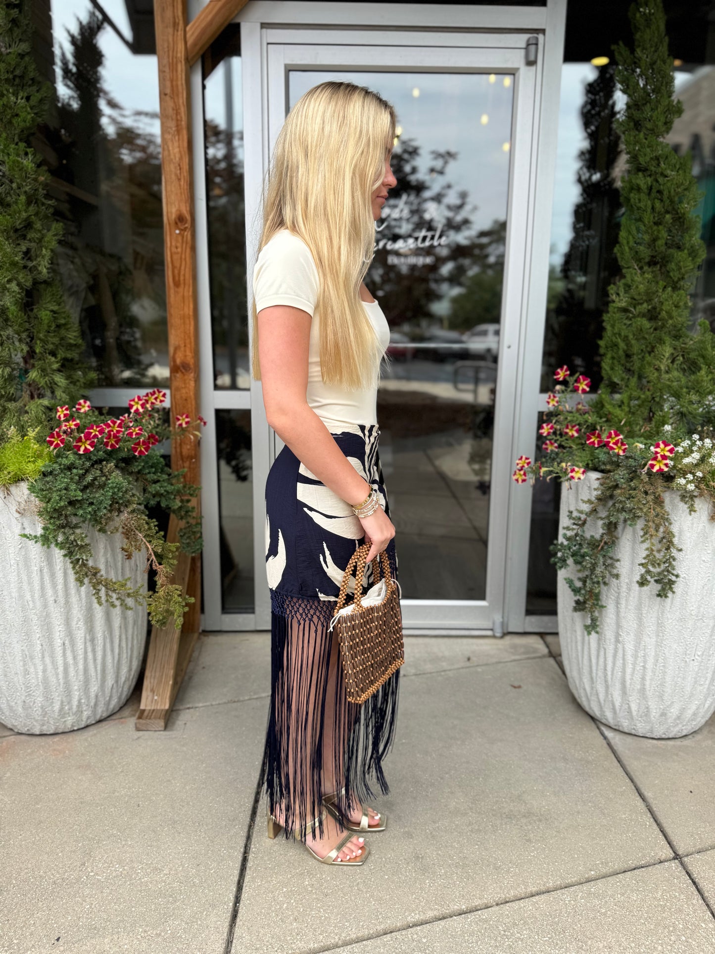 Tropical Fringe Skirt