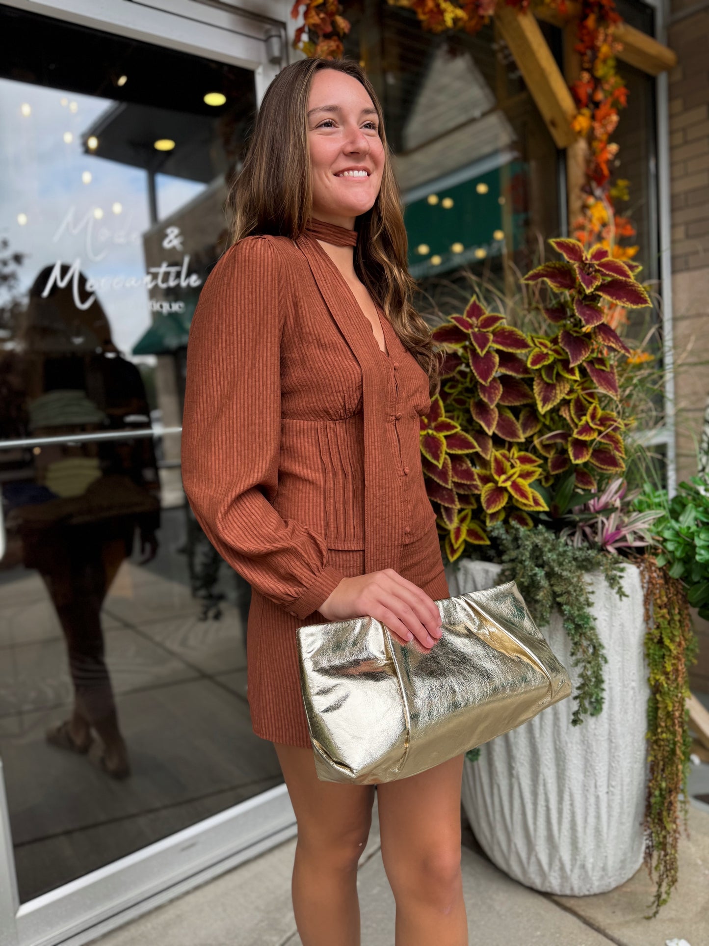 Brick Top With Scarf