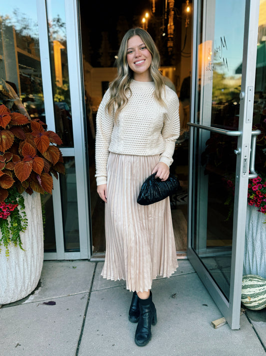 Sweater Pleated Dress