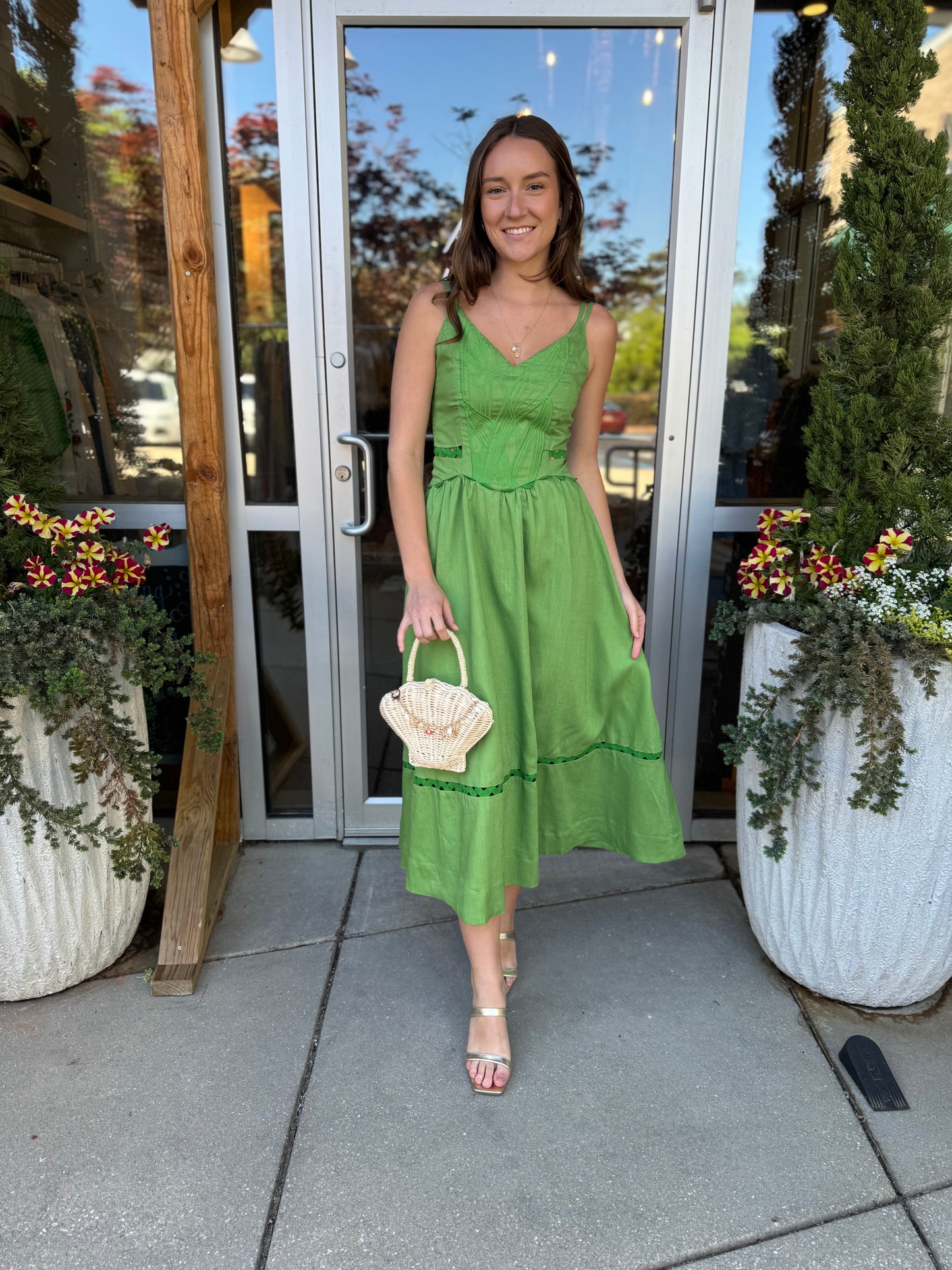 Green Bodice Maxi Dress