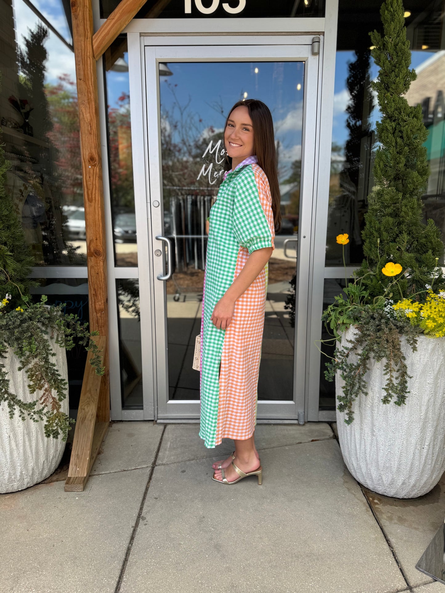 Blakely Gingham Maxi Dress