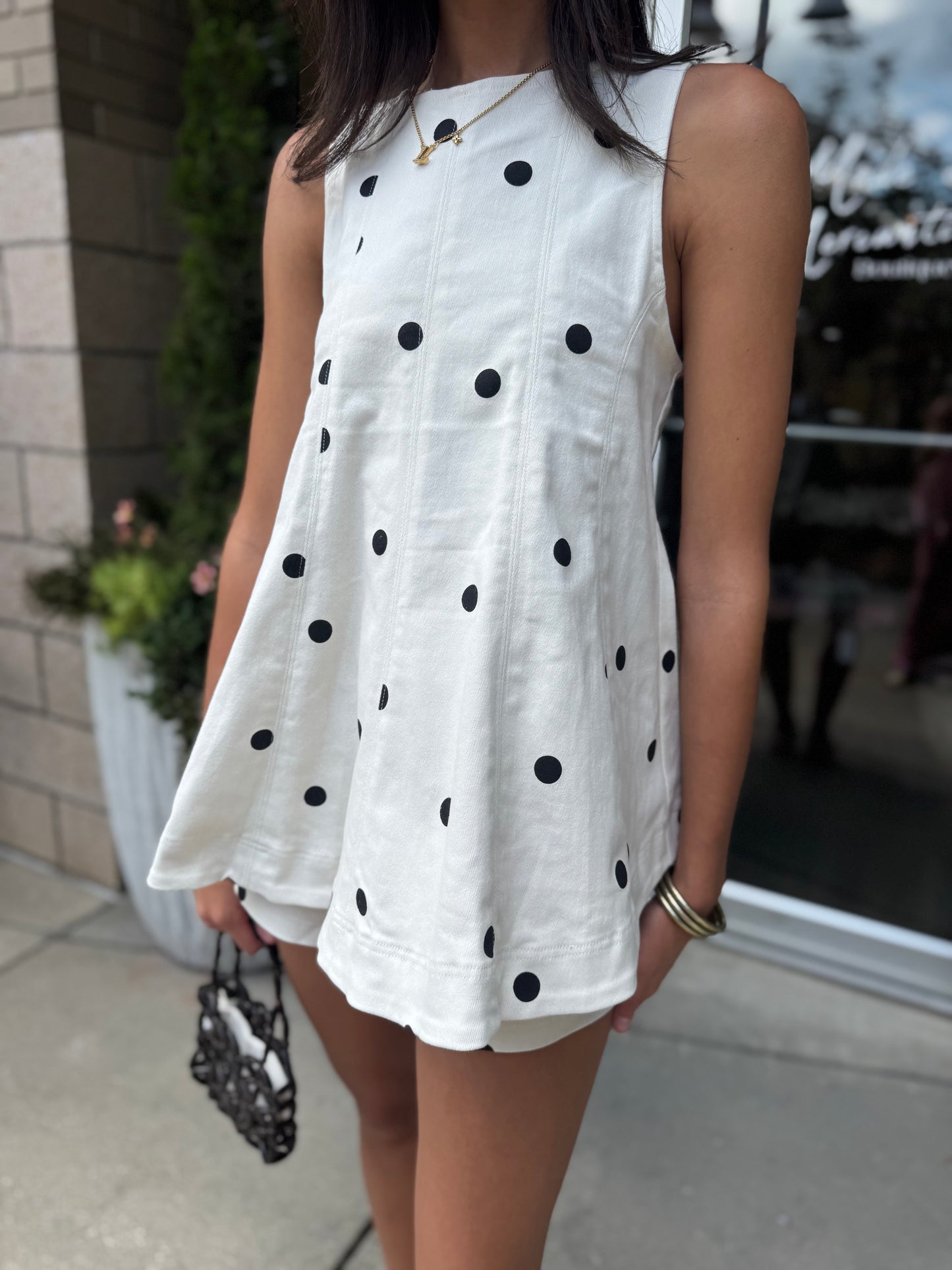 Polka Dot Peplum Set
