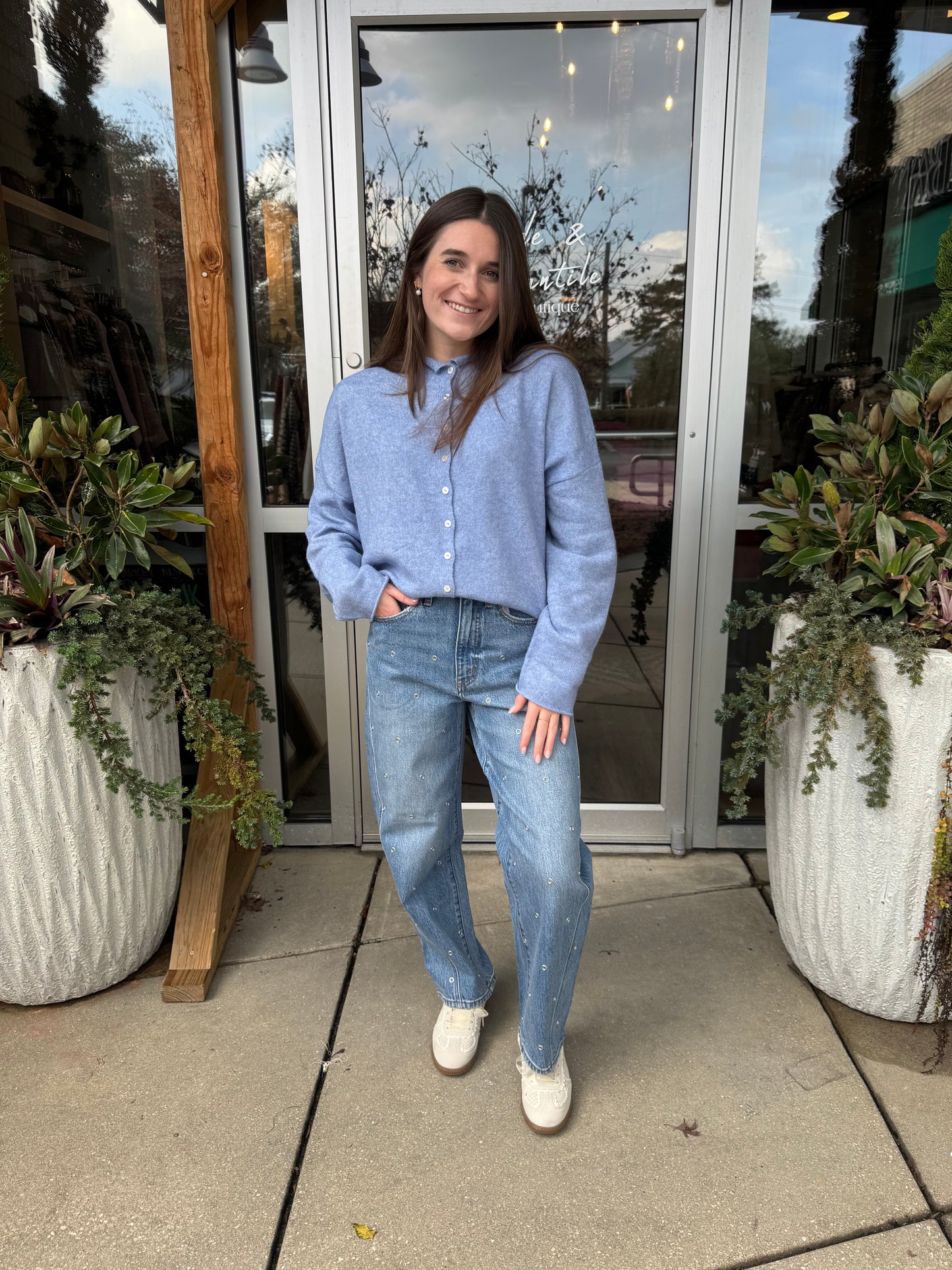 Cornflower Blue Harper Cardigan