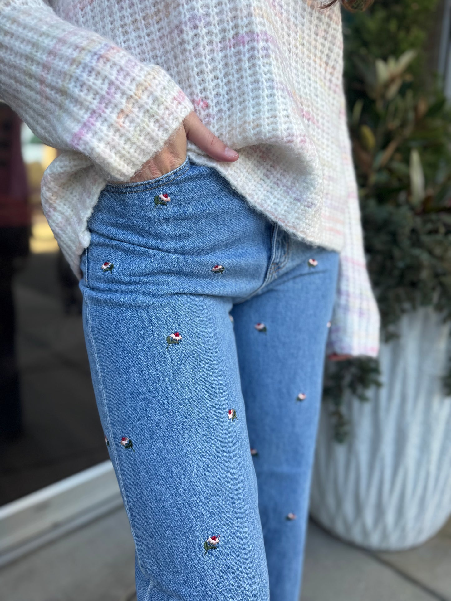 Far Out Embroidered Denim