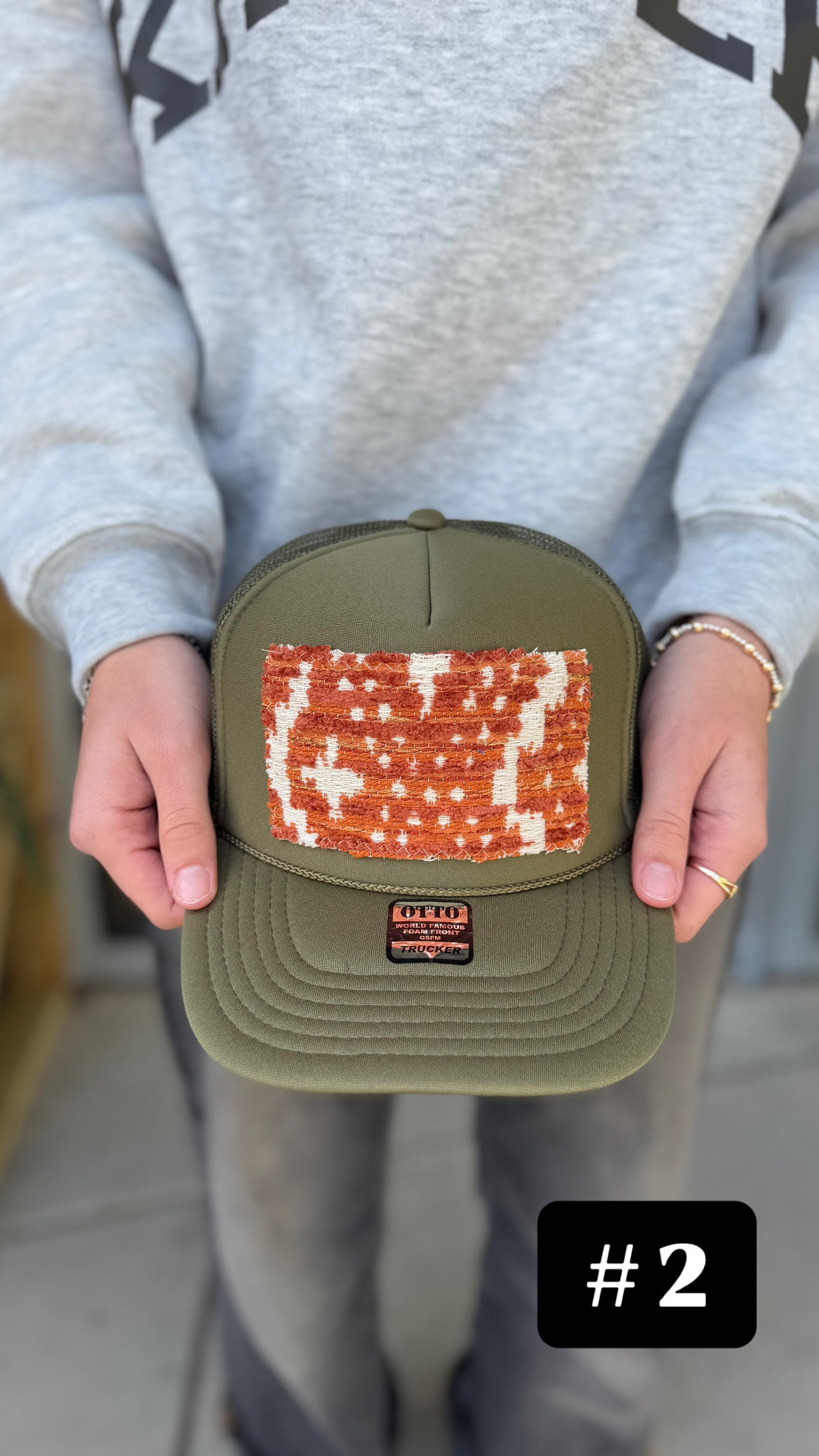 Olive Orijinal Kilim Patch Trucker Hat