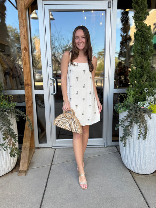 Drifting Palms Mini Dress