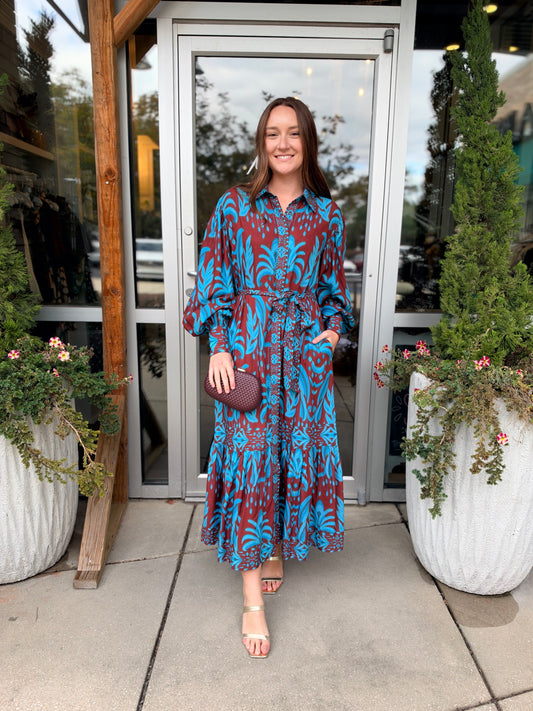 Emery Mocha Maxi Dress