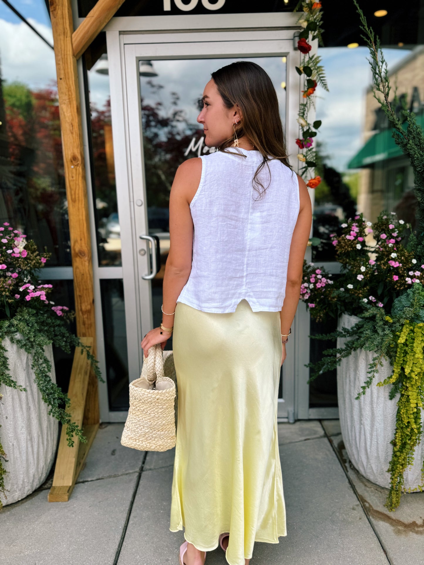 Butter Silk Midi Skirt