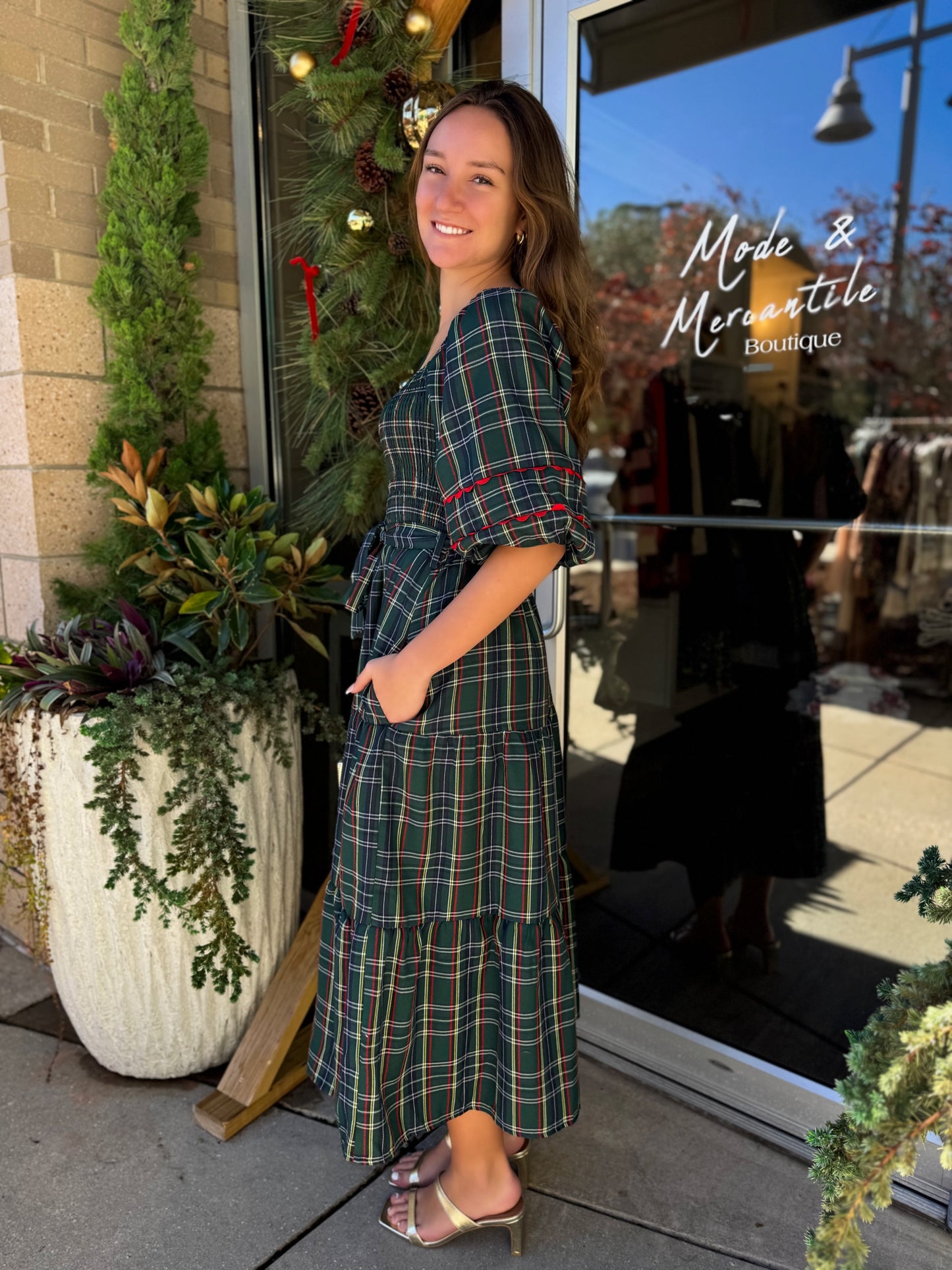 Tartan Midi Dress