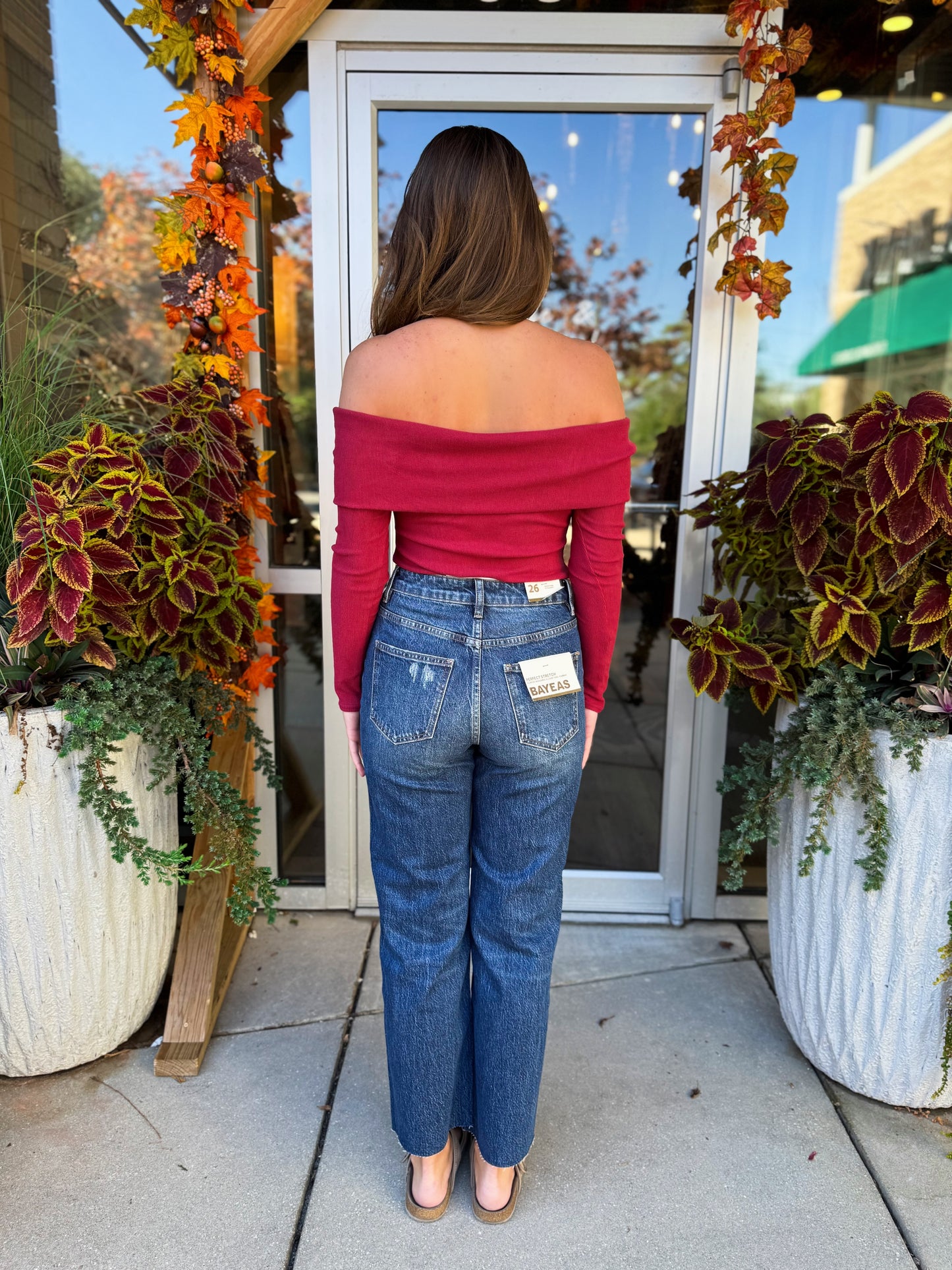 Off Shoulder Knit Bodysuit