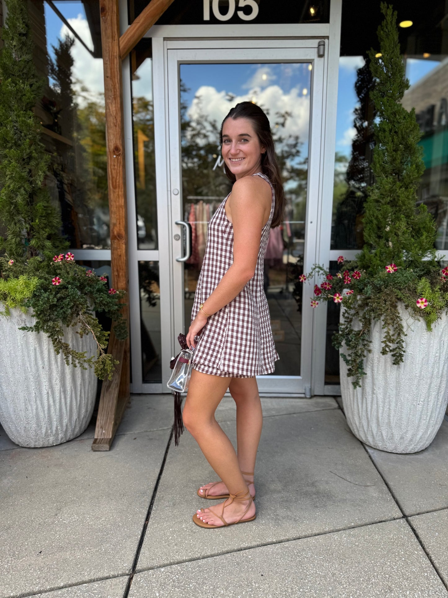 Gingham Romper