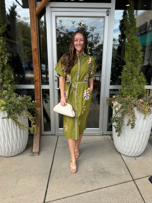 Floral Midi With Tie
