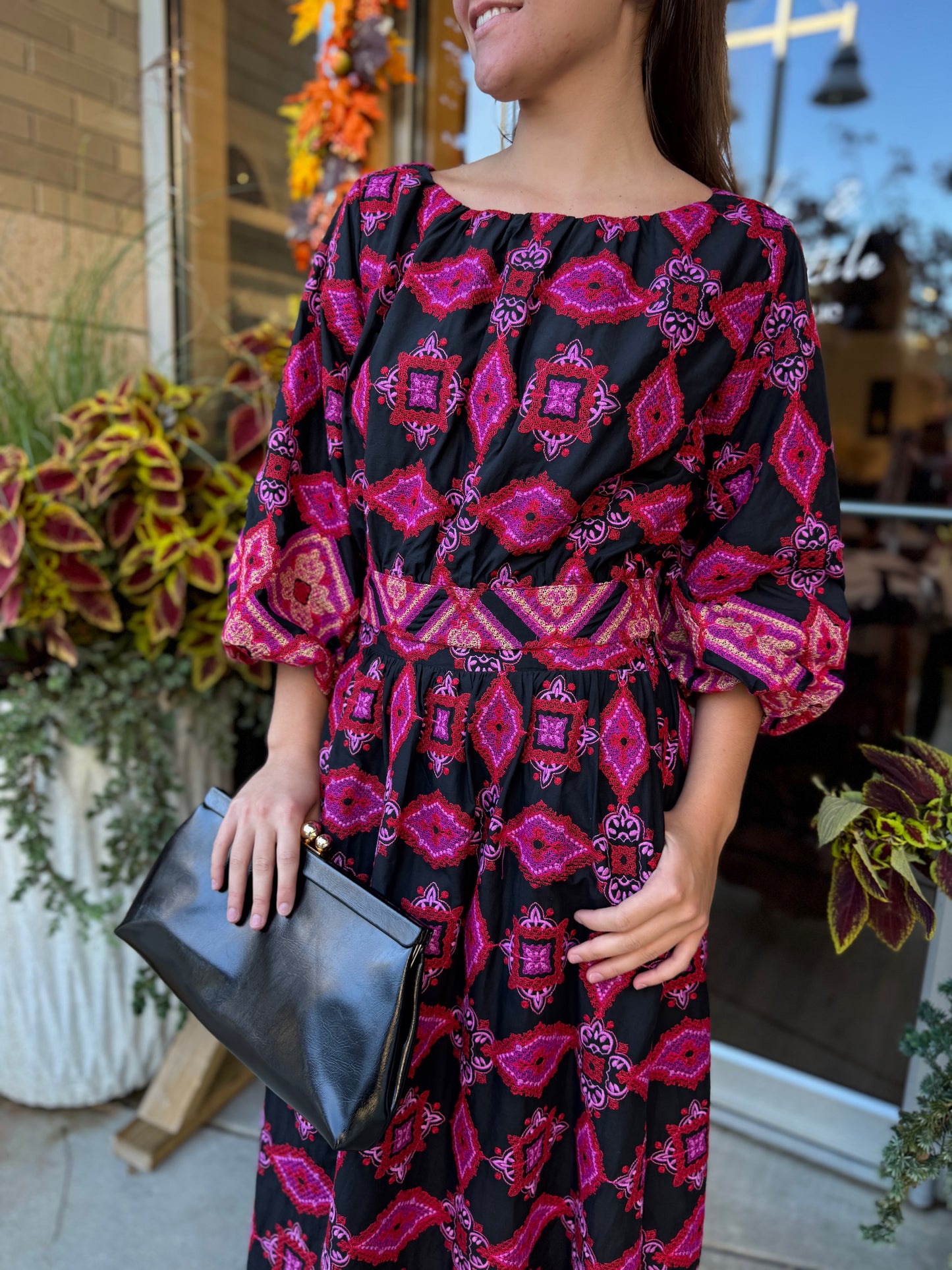 Magenta Woven Blouse