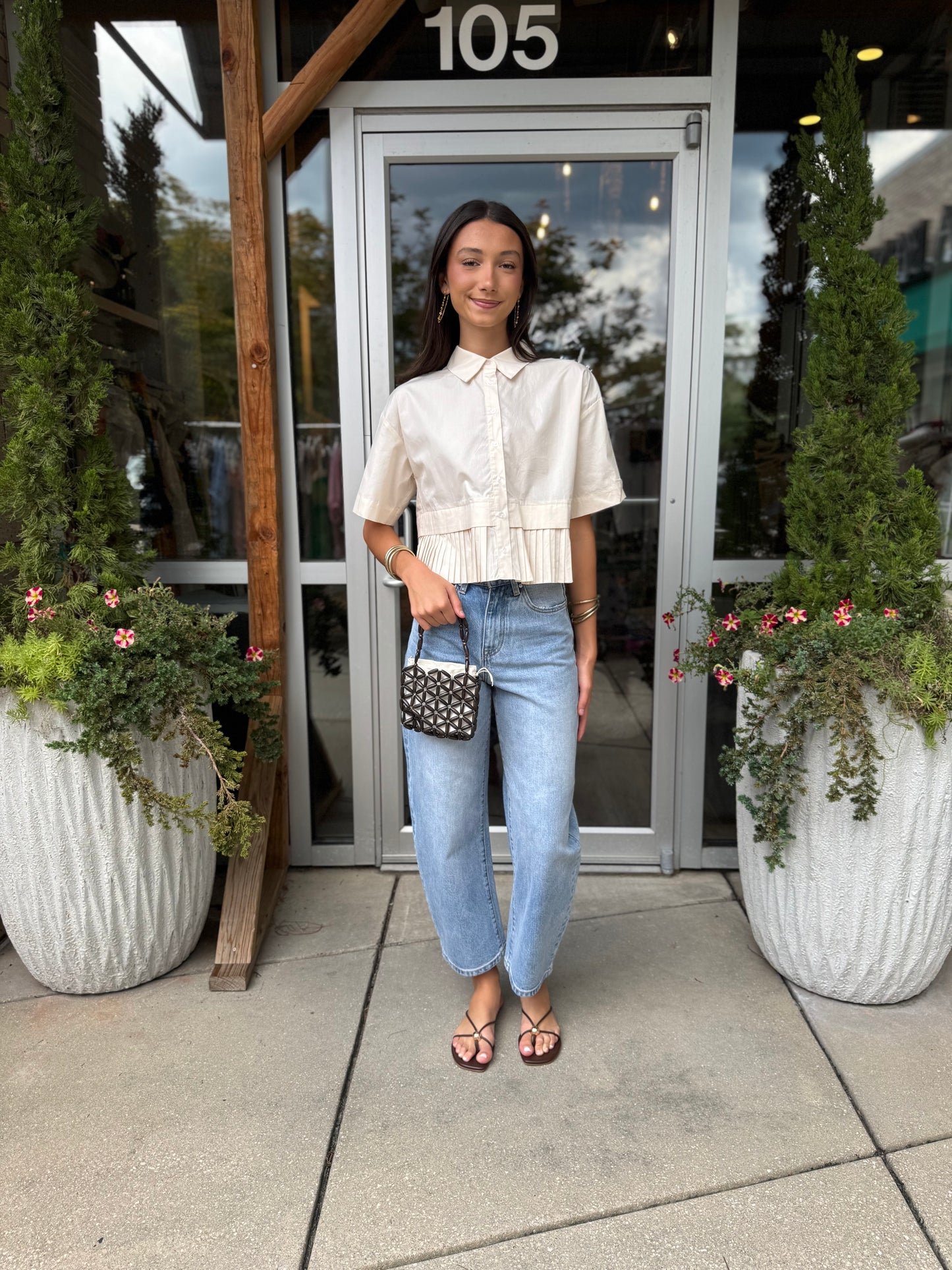 Pleat Hem Shirt