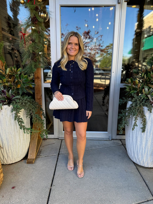 Off Shoulder Knit Set