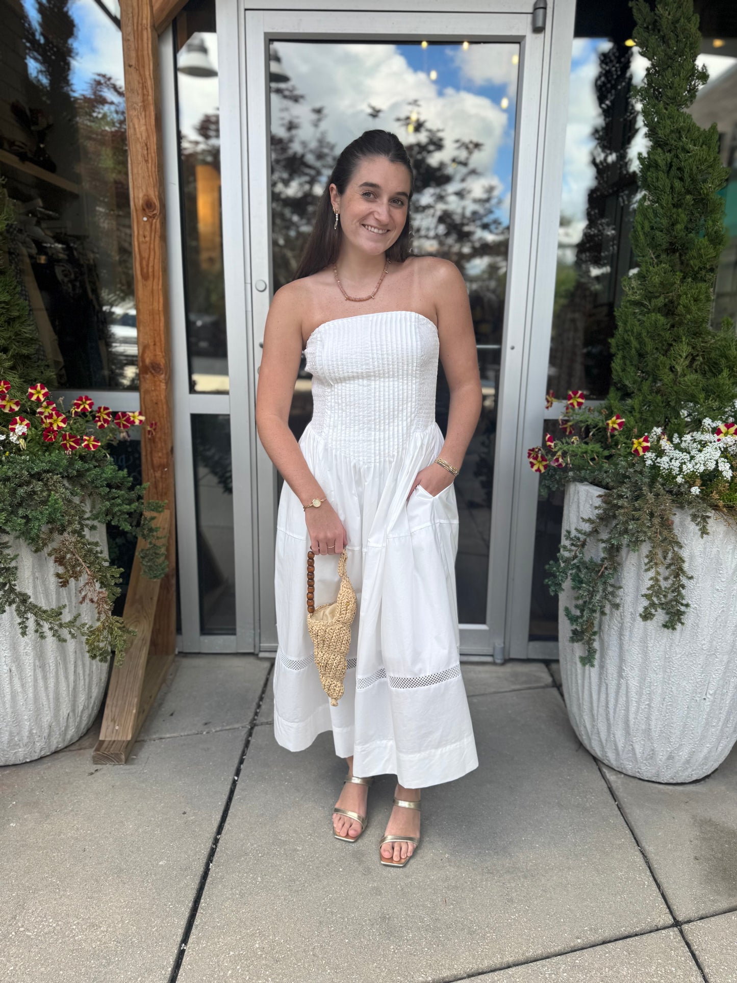 Strapless A Line Dress