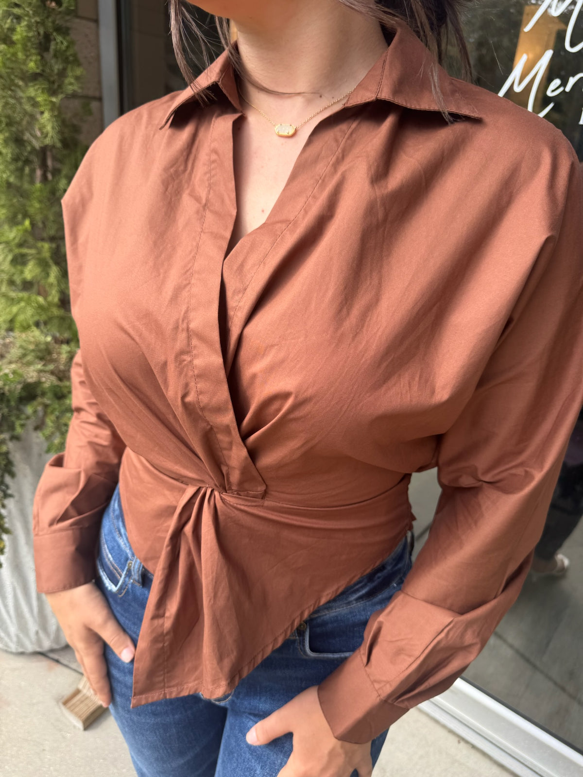 Twist Asymmetrical Blouse
