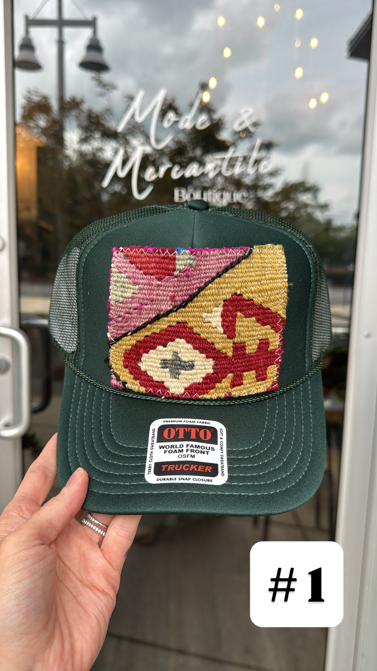 Forrest Green Orijinal Kilim Patch Trucker Hat