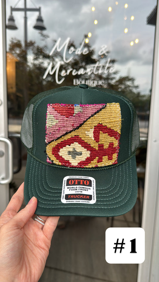 Forrest Green Orijinal Kilim Patch Trucker Hat