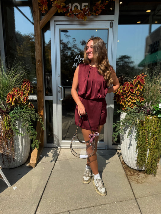 Burgundy Romper