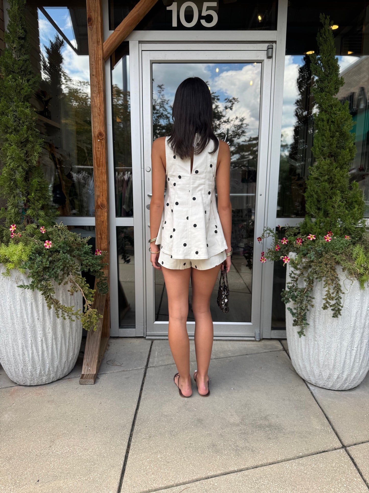 Polka Dot Peplum Set