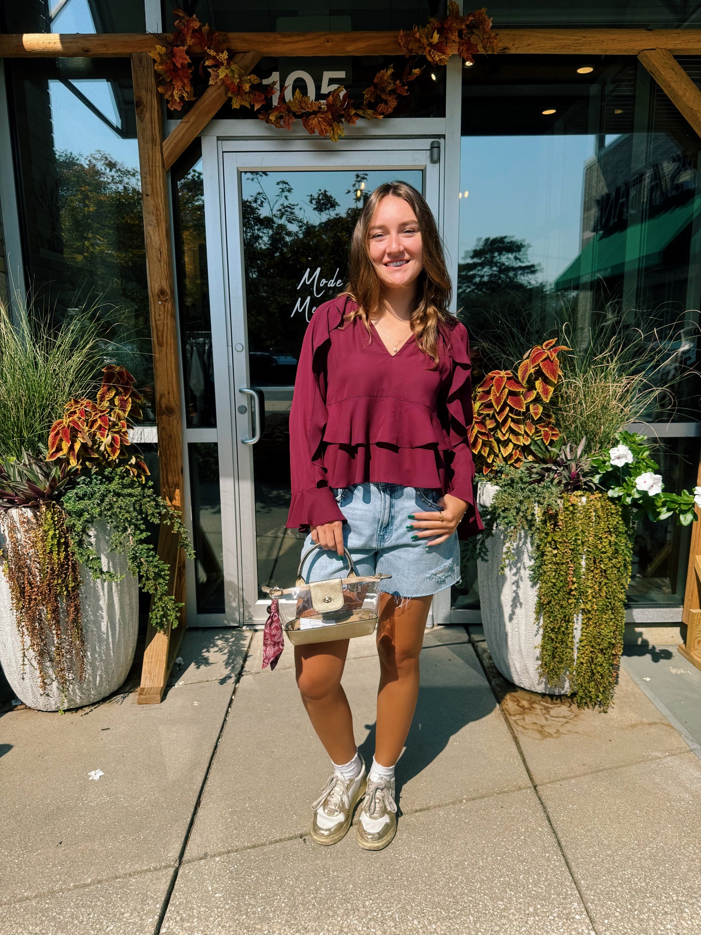 Flutter Sleeve Ruffle Top