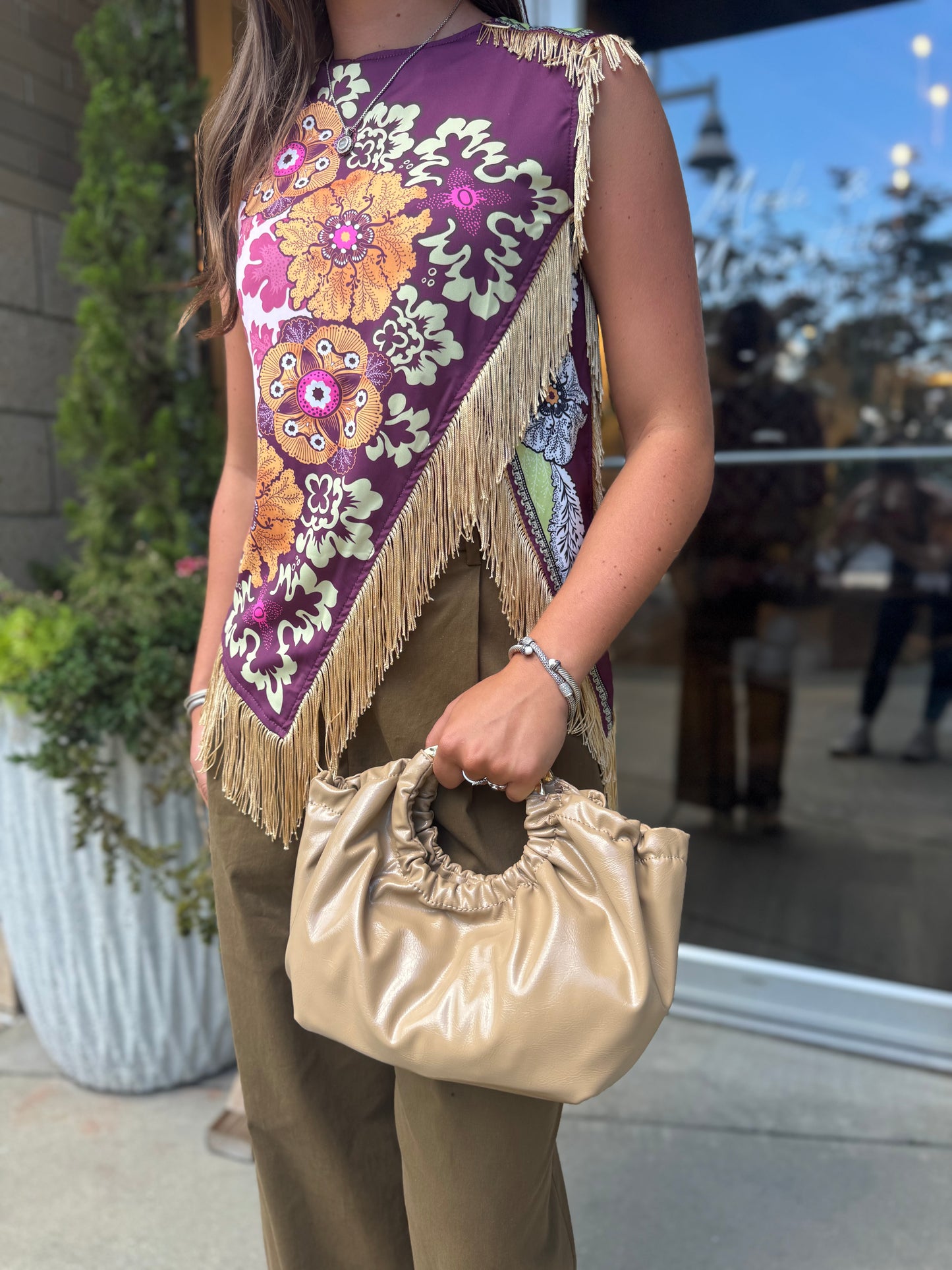 Fringe Cross Blouse