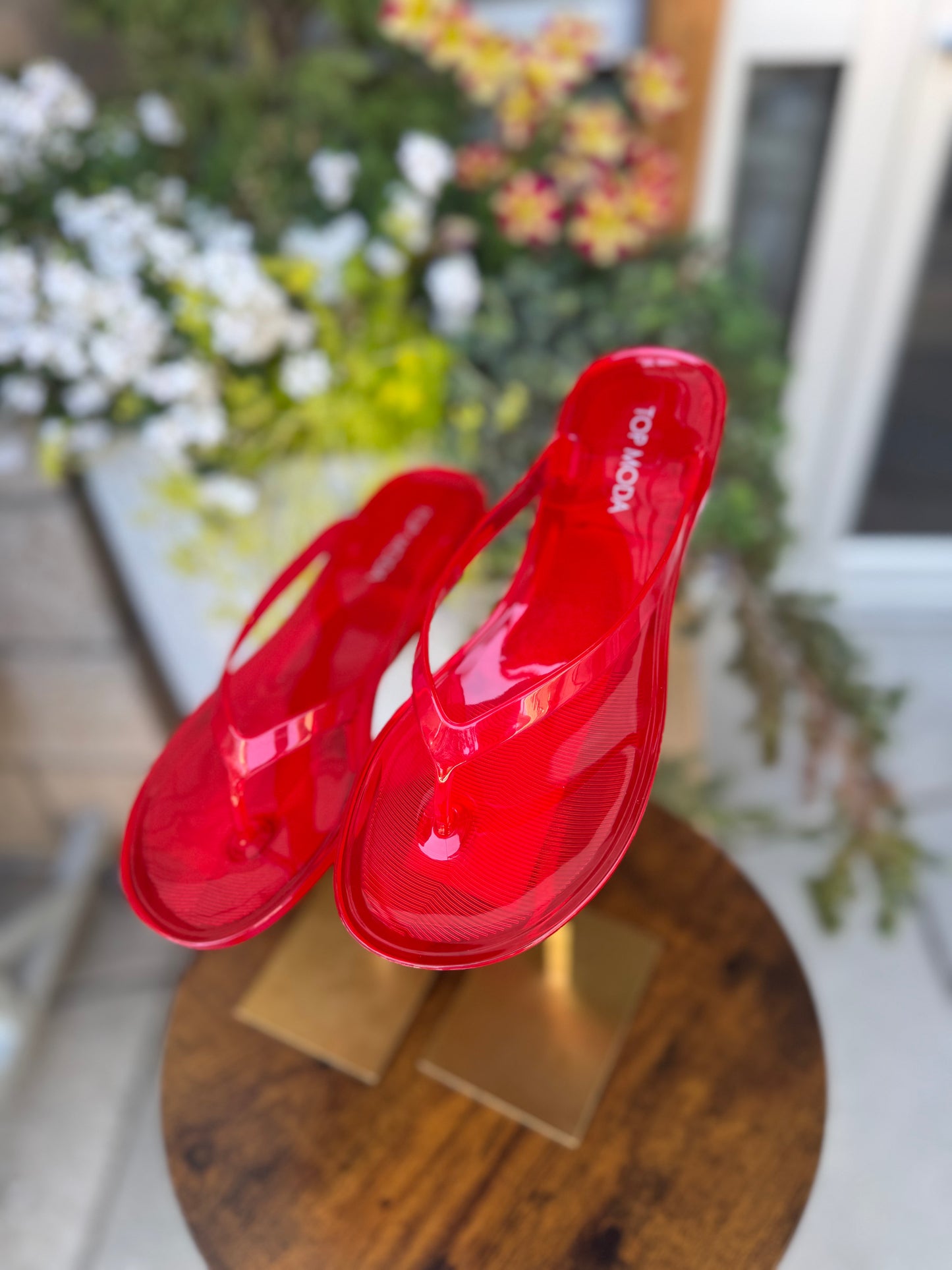 Red Jelly Sandals