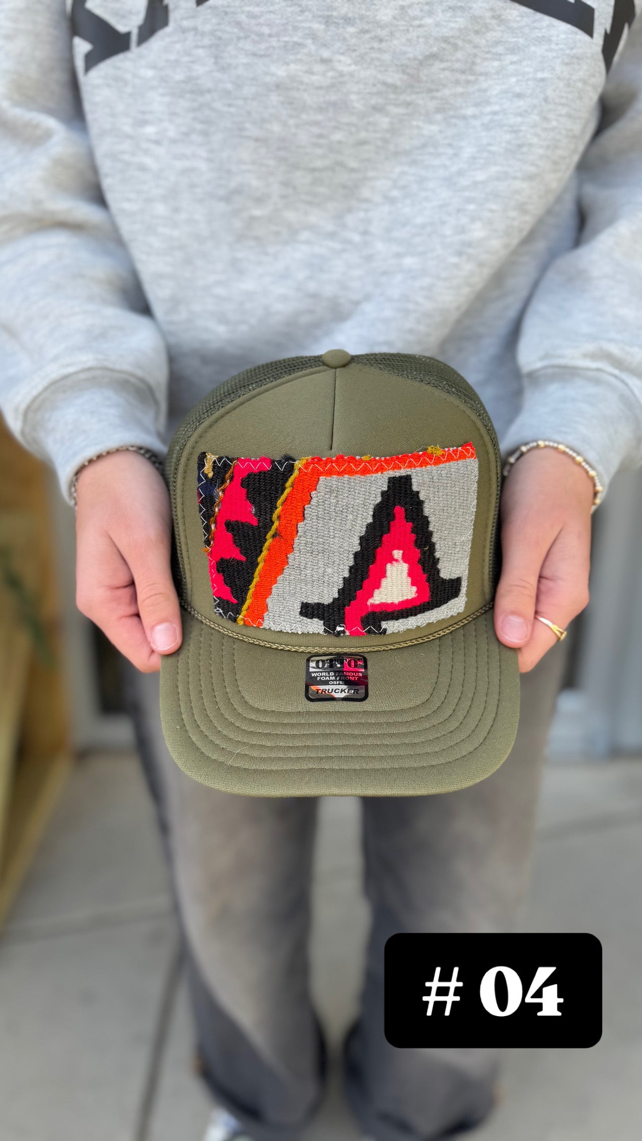 Olive Orijinal Kilim Patch Trucker Hat