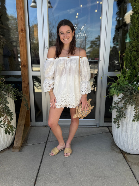 Off Shoulder Wood Detail Set