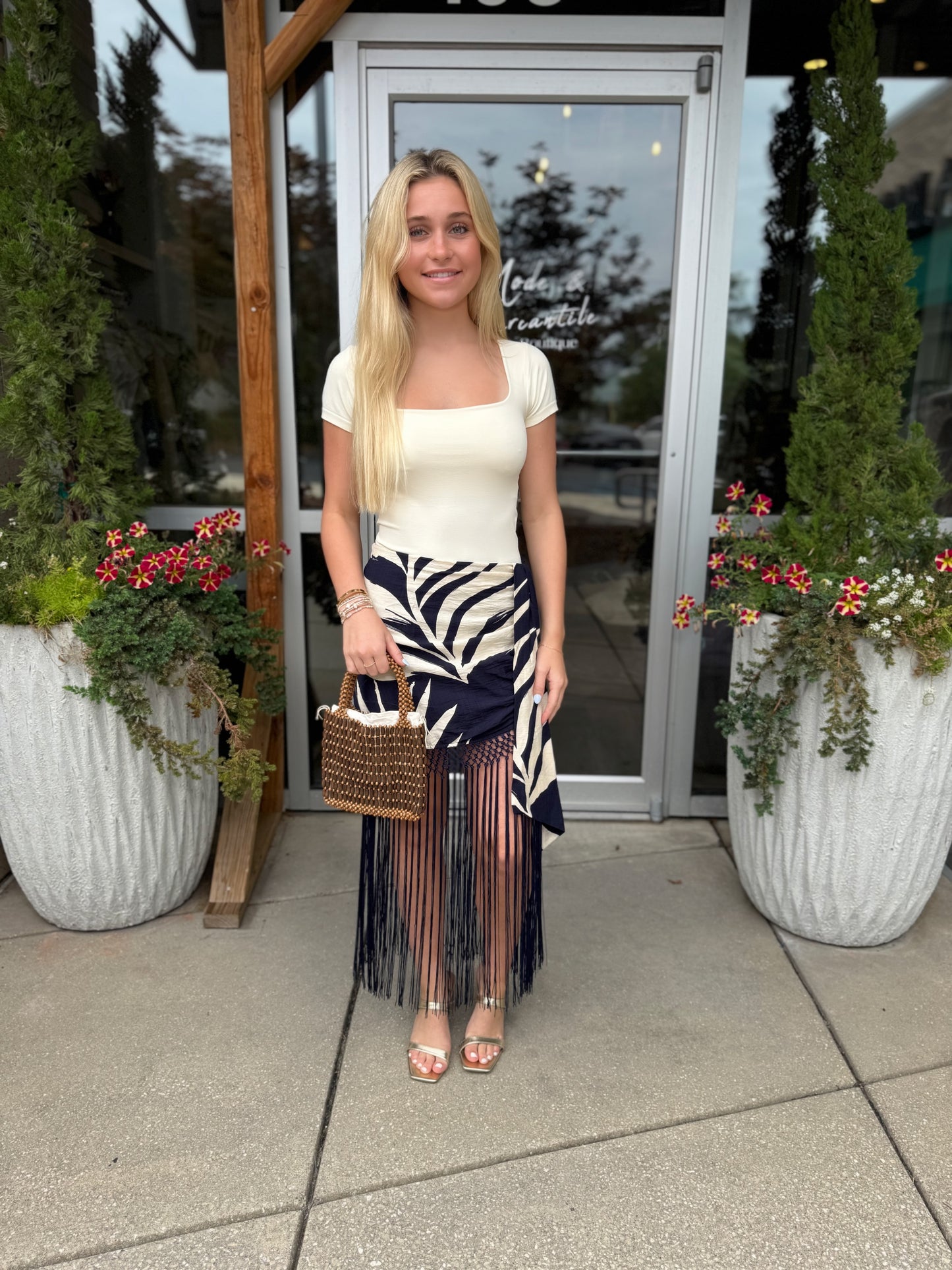 Tropical Fringe Skirt