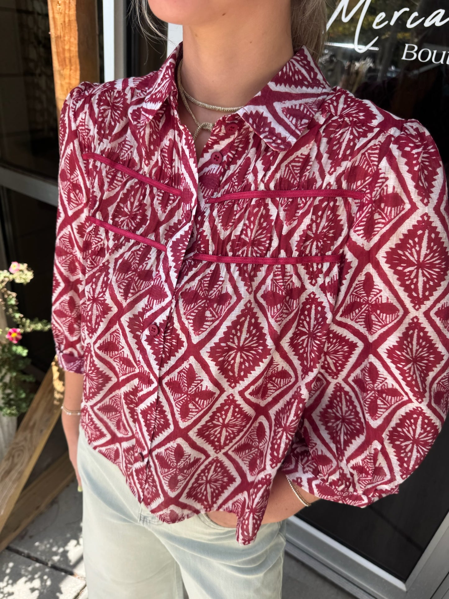Batik Garnet Blouse