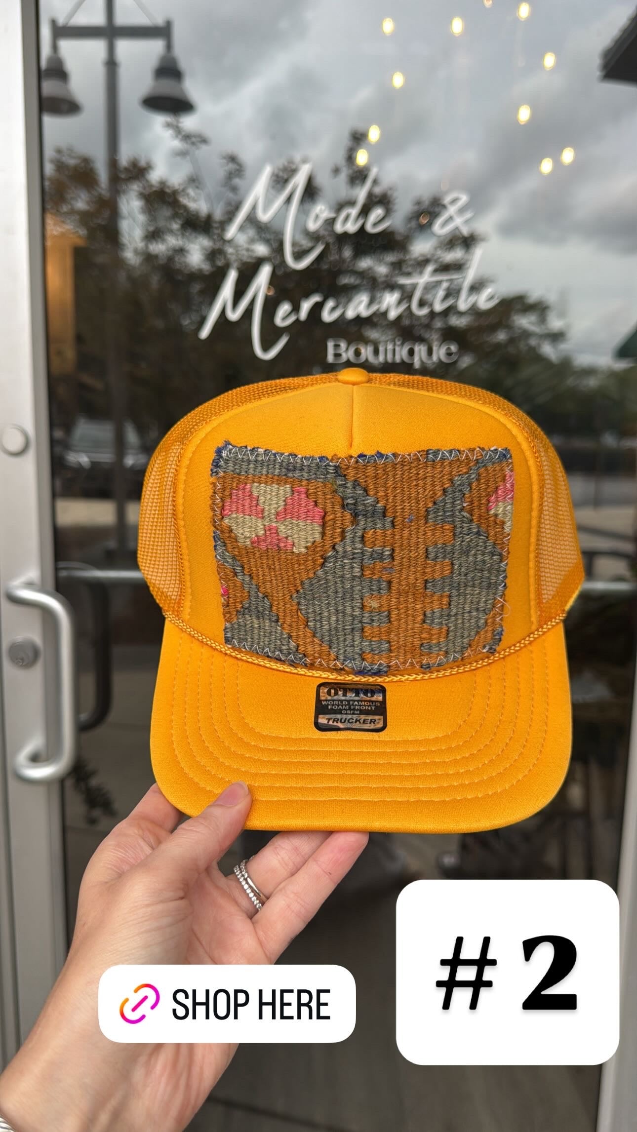 Gold Orijinal Kilim Patch Trucker Hat