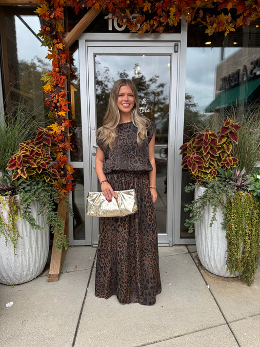 Chocolate Leopard Top